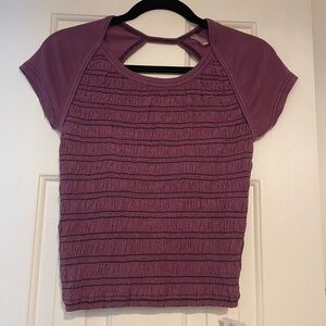 Free People Movement Purple Open Back Crop Top NWT